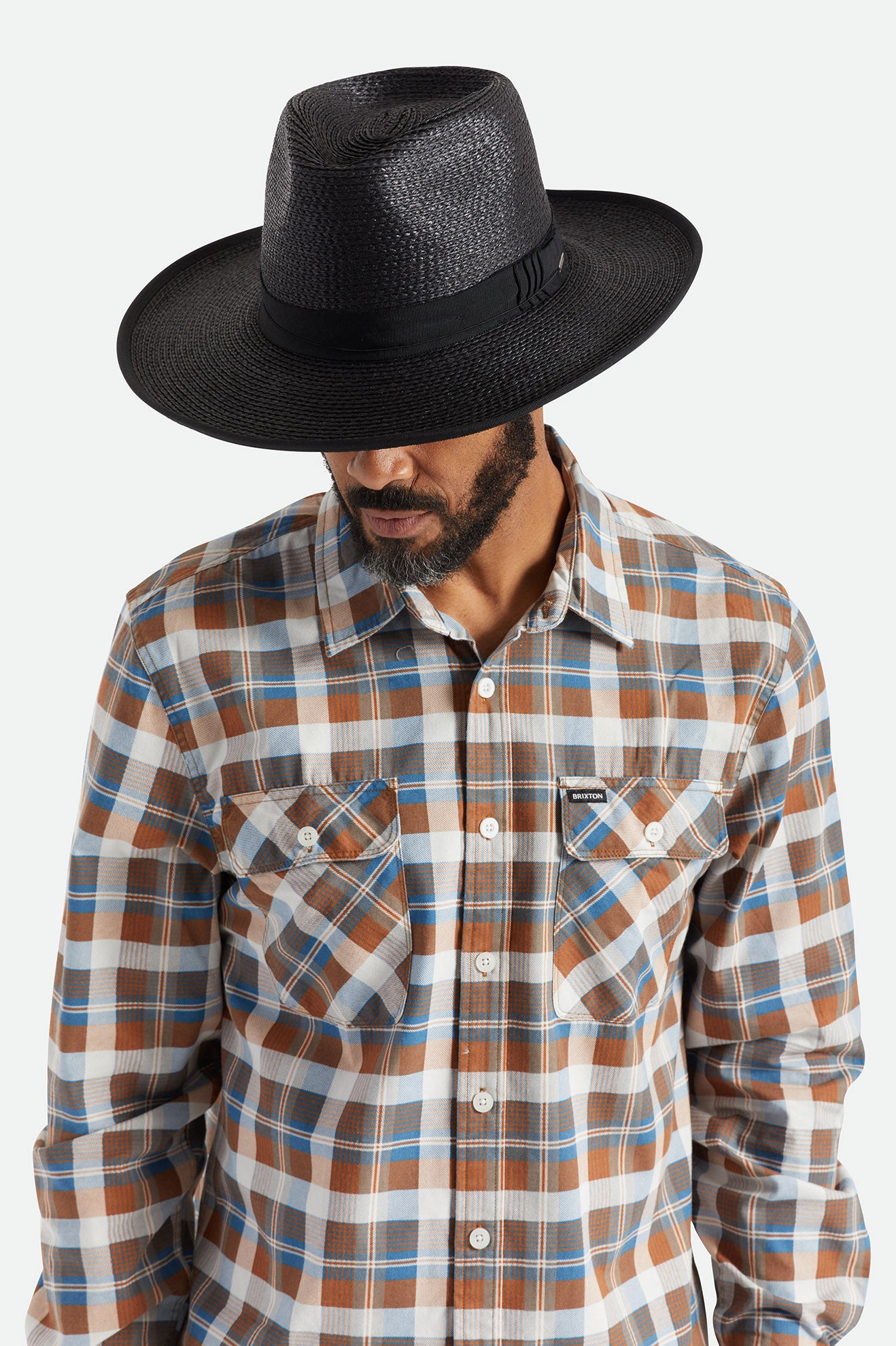 Brixton Reno Straw Men's Hats Black | 018WVBGLY