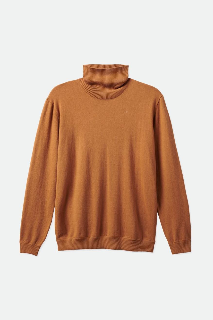 Brixton Reserve Cashmere L/S Turtleneck Men's Knitwear Brown | 514AHJKLY