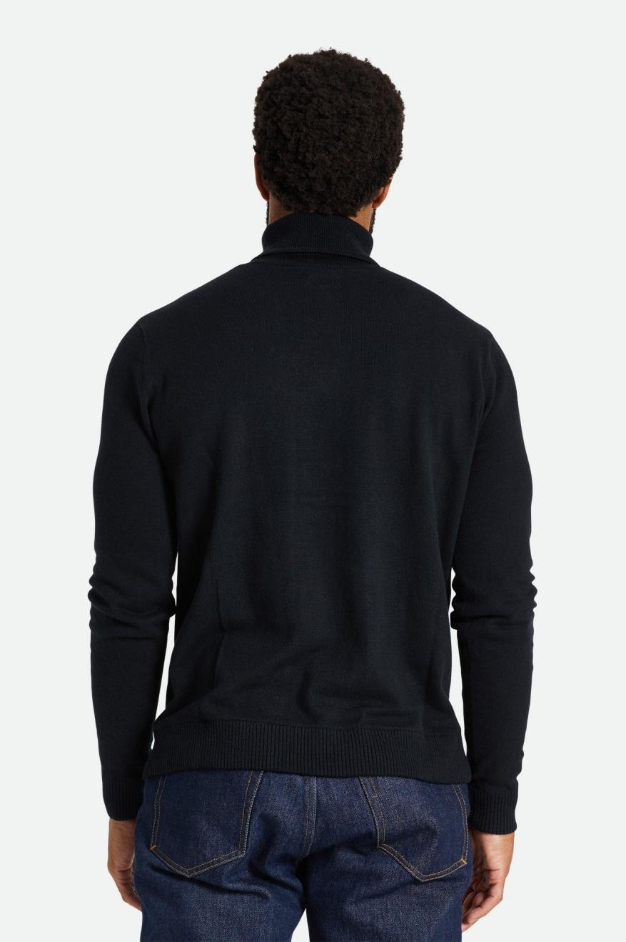 Brixton Reserve Cashmere L/S Turtleneck Men's Knitwear Black | 907SNITCL