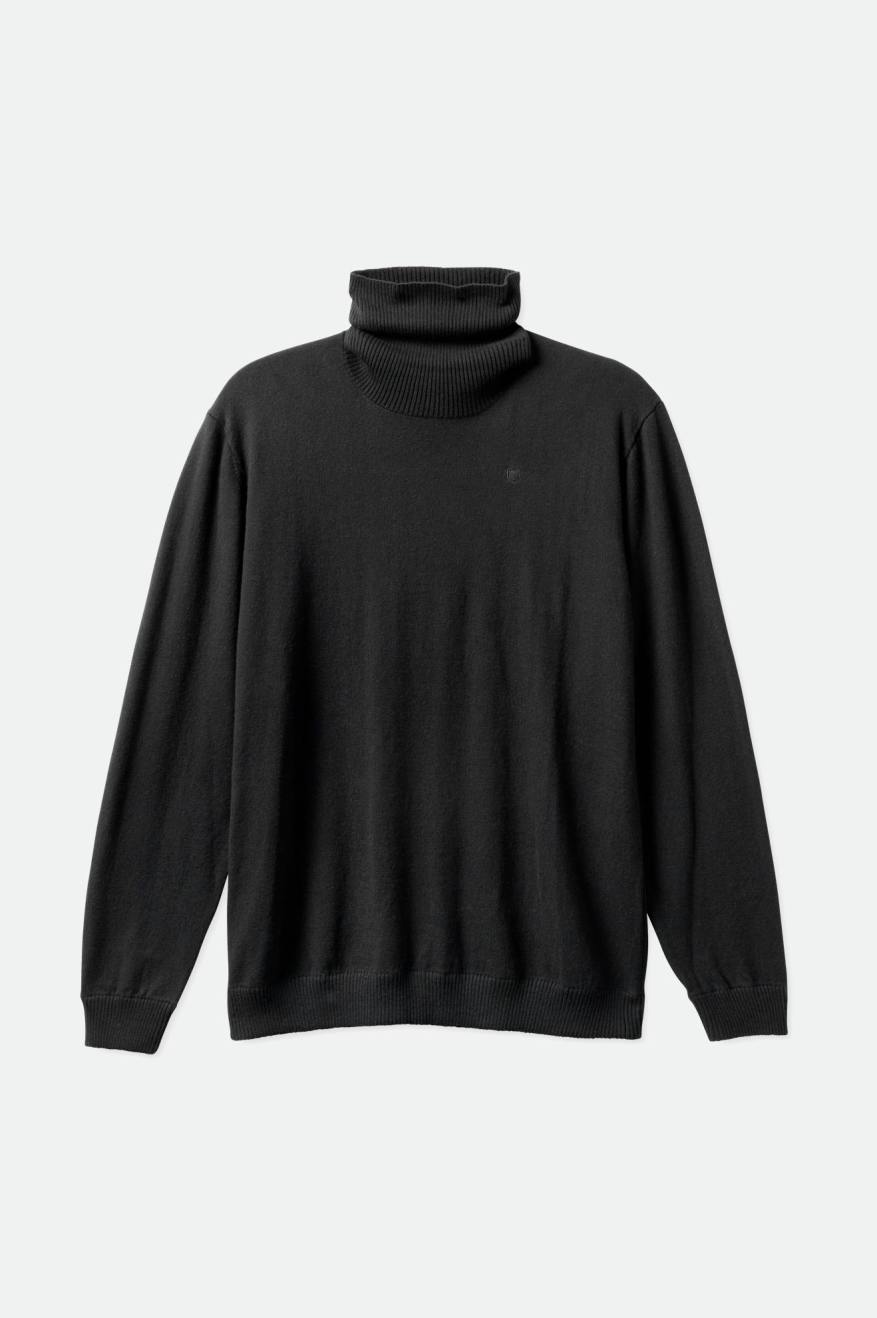 Brixton Reserve Cashmere L/S Turtleneck Men's Knitwear Black | 907SNITCL