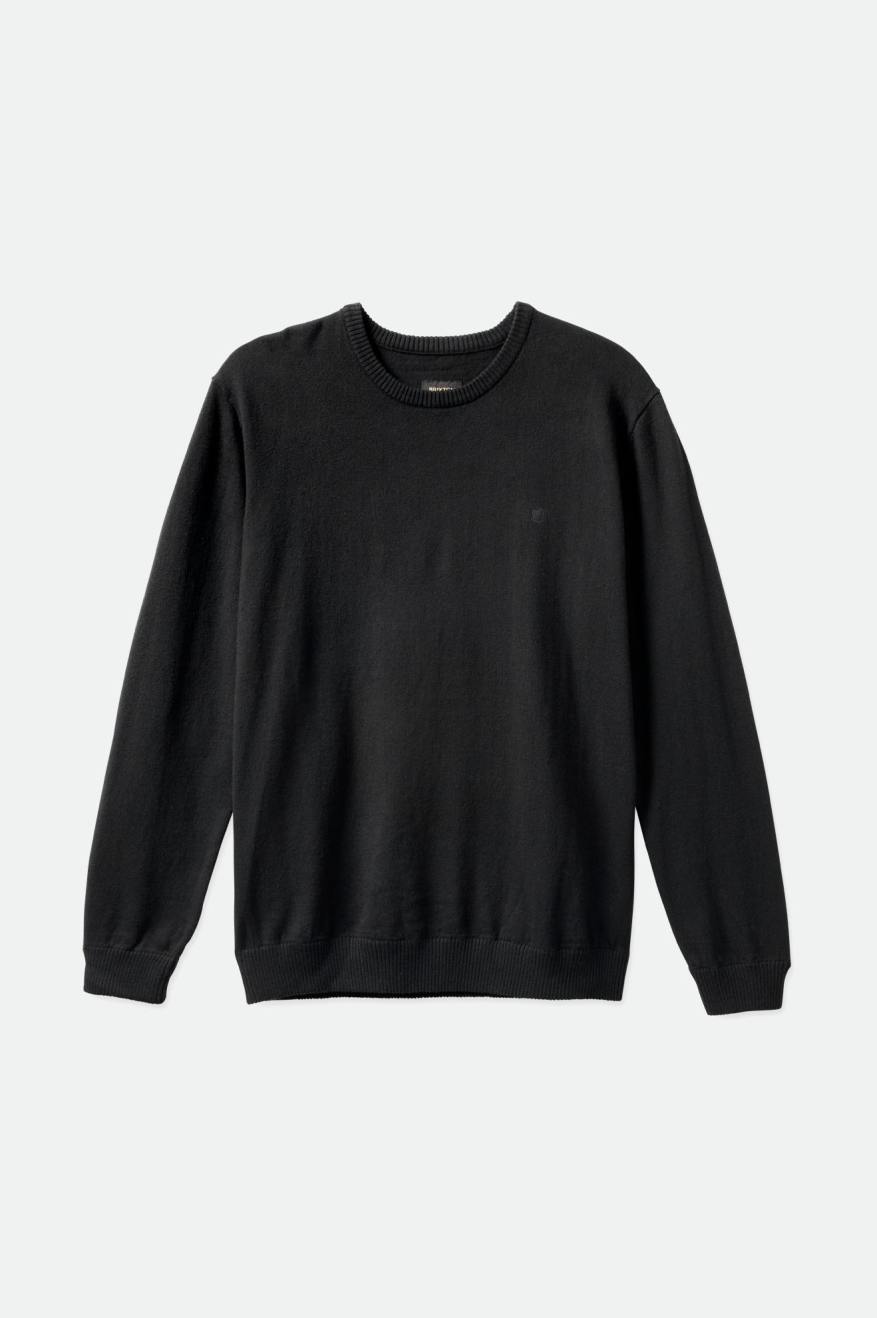 Brixton Reserve Cashmere Sweater Men's Knitwear Black | 174WHDMZR