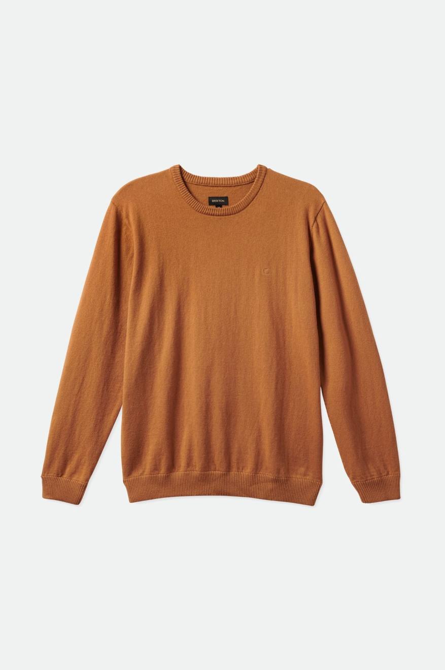 Brixton Reserve Cashmere Sweater Men's Knitwear Brown | 461XOBYKL