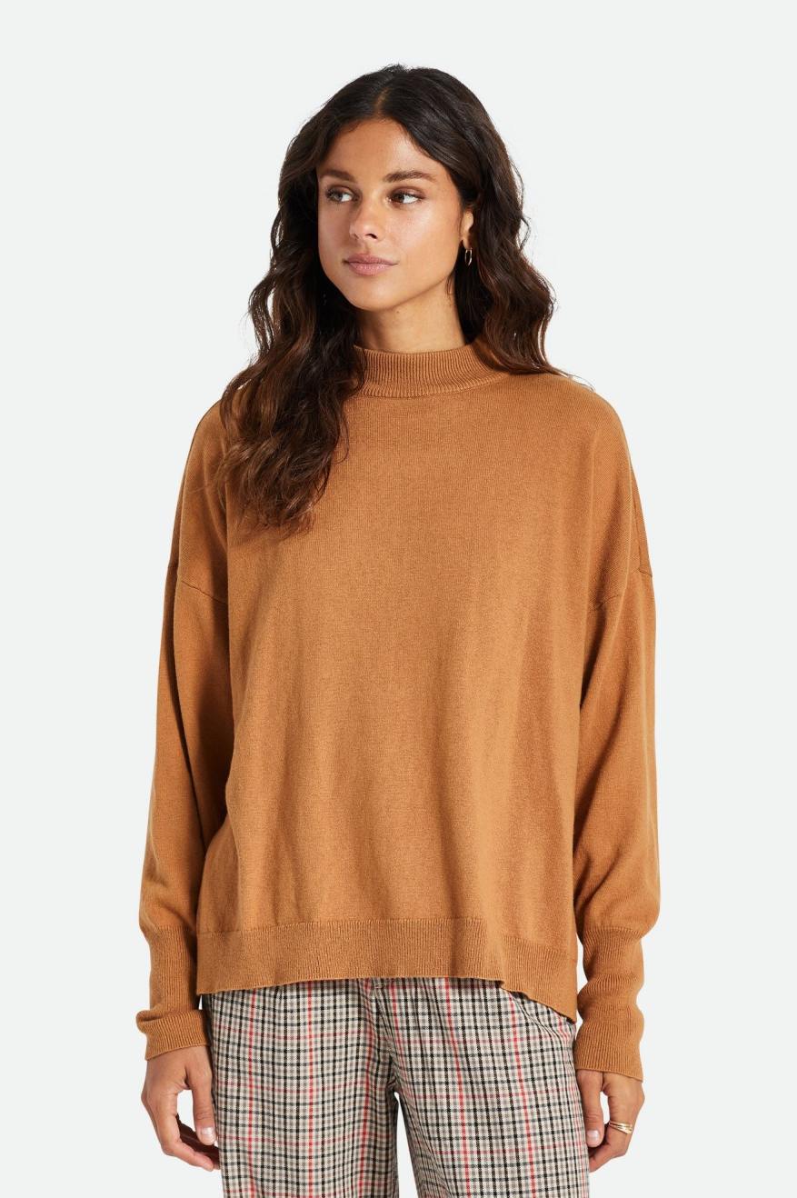 Brixton Reserve Oversized Cashmere Women's Sweaters Brown | 563CEWKMZ