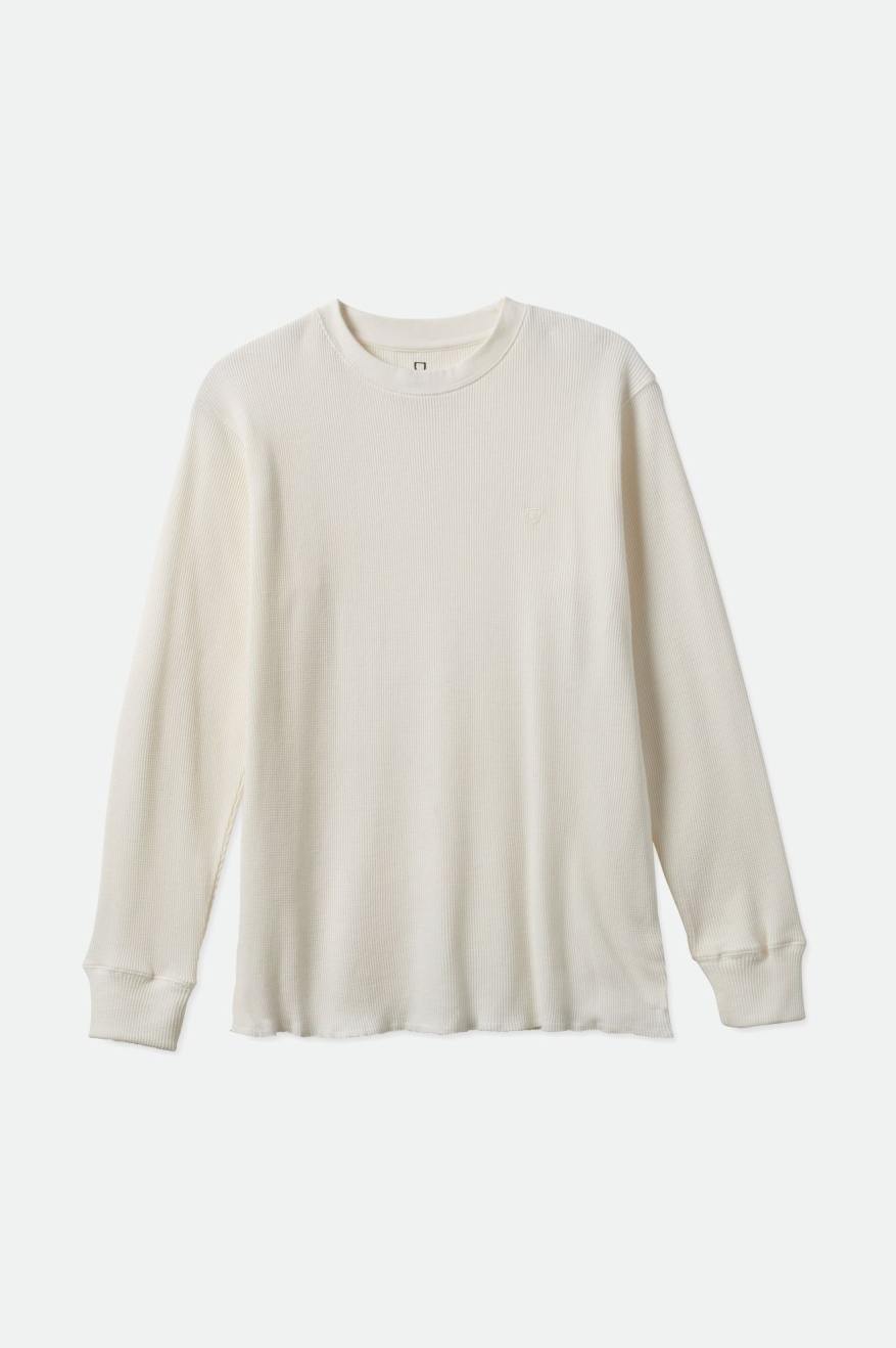 Brixton Reserve Thermal L/S Men's Knitwear White | 871KYVERA