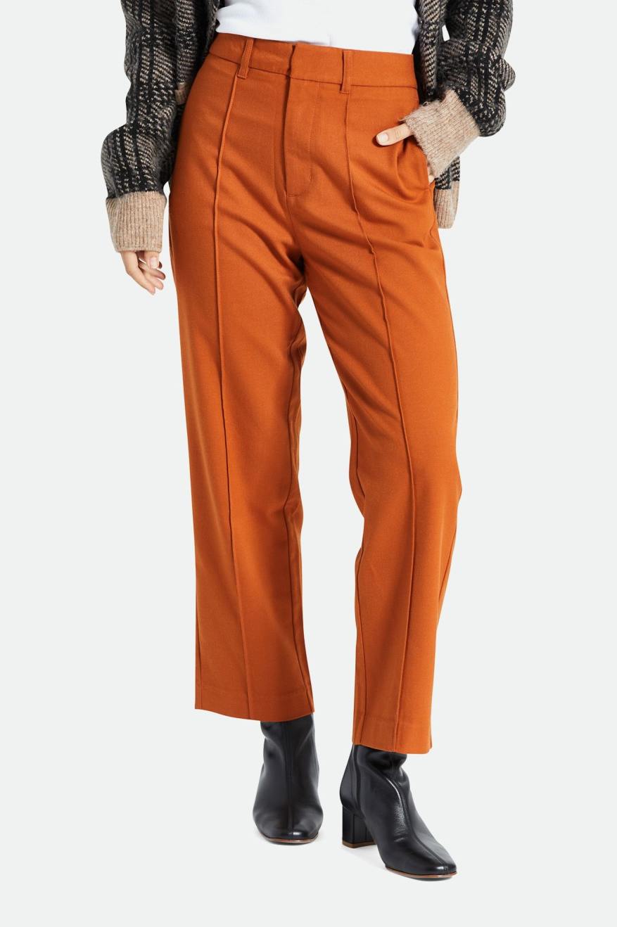 Brixton Retro Trouser Women's Bottoms Orange | 563AGHMDT