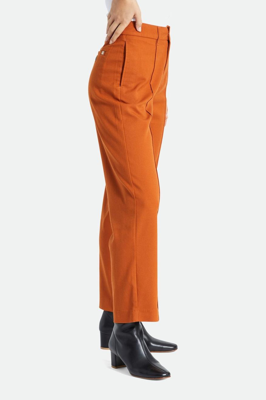 Brixton Retro Trouser Women's Bottoms Orange | 563AGHMDT