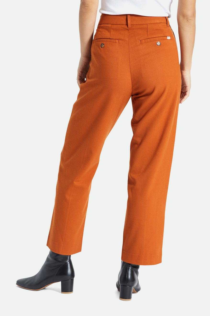 Brixton Retro Trouser Women's Bottoms Orange | 563AGHMDT