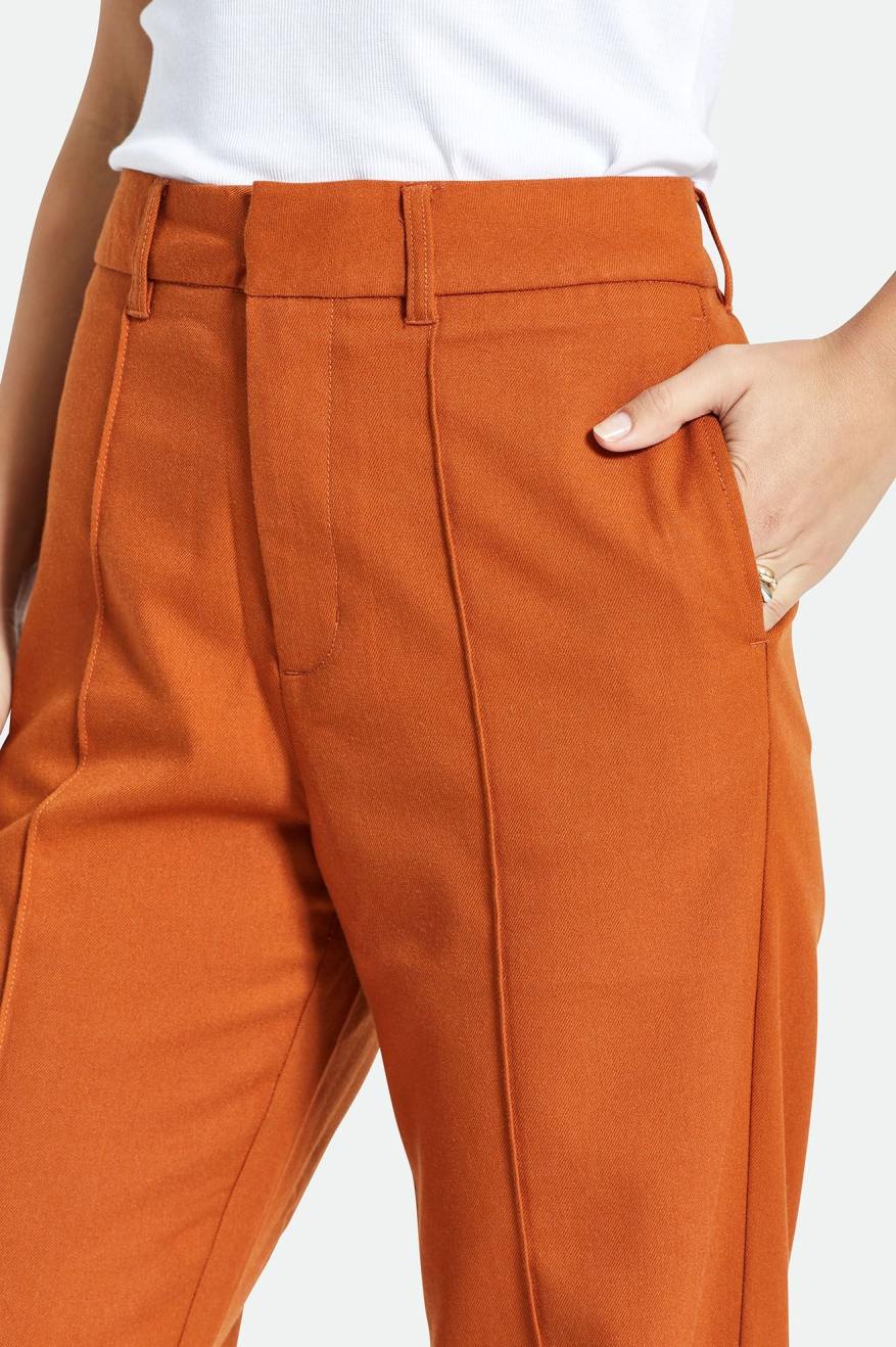 Brixton Retro Trouser Women's Bottoms Orange | 563AGHMDT