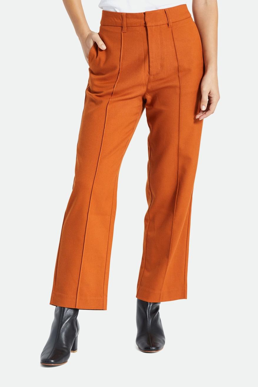 Brixton Retro Trouser Women\'s Bottoms Orange | 563AGHMDT