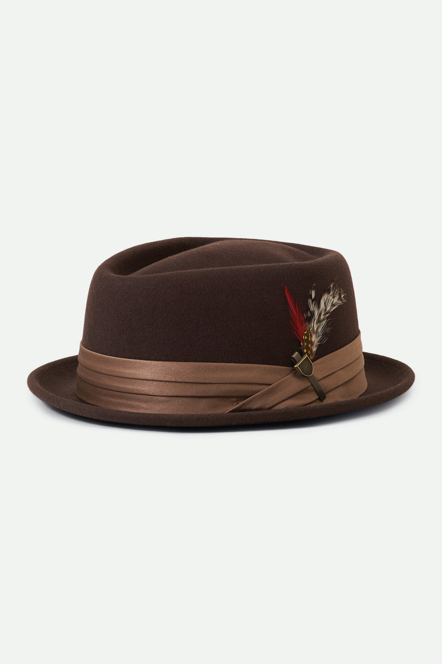 Brixton Stout Pork Pie Women\'s Hats Brown | 832OUZBPV