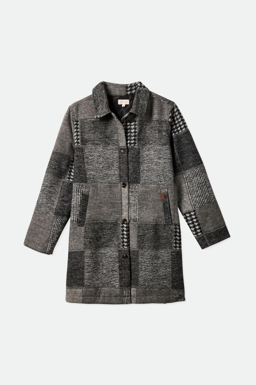 Brixton Swindon Patchwork Women's Jackets Grey | 361JZUMDY