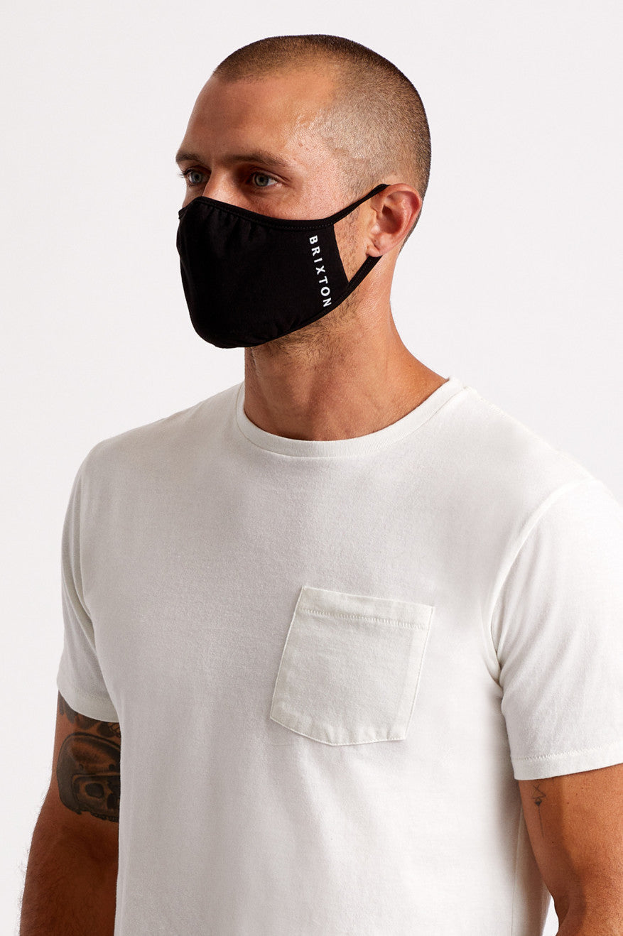 Brixton Tee Unisex Face Masks Black | 419DJTAQI