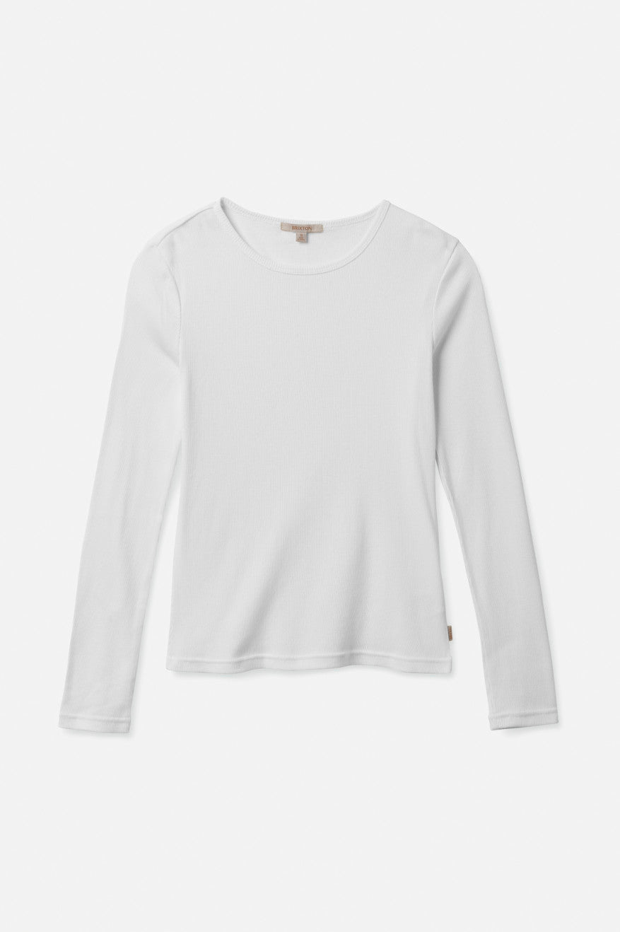 Brixton Tennessee L/S Tee Women's Tops White | 253HBARWU