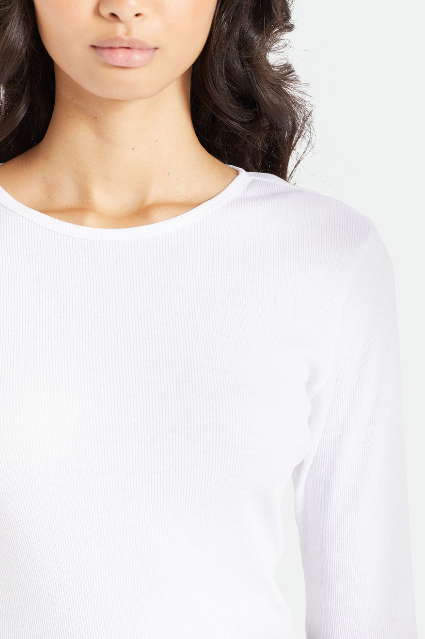 Brixton Tennessee L/S Women's Tops White | 380RWUAEI