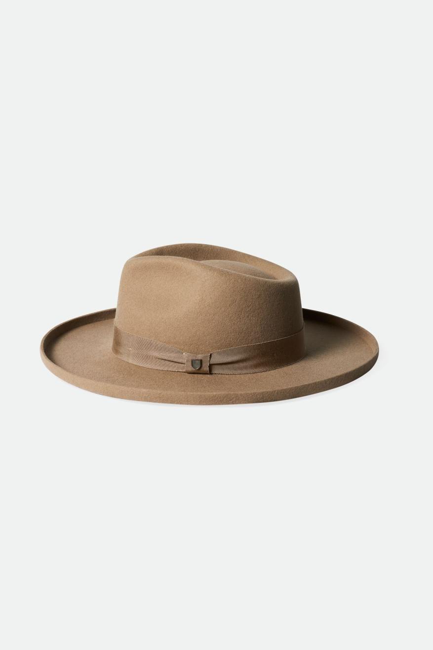 Brixton Victoria Felt Fedora Women's Fedoras Brown | 309FBSNMU