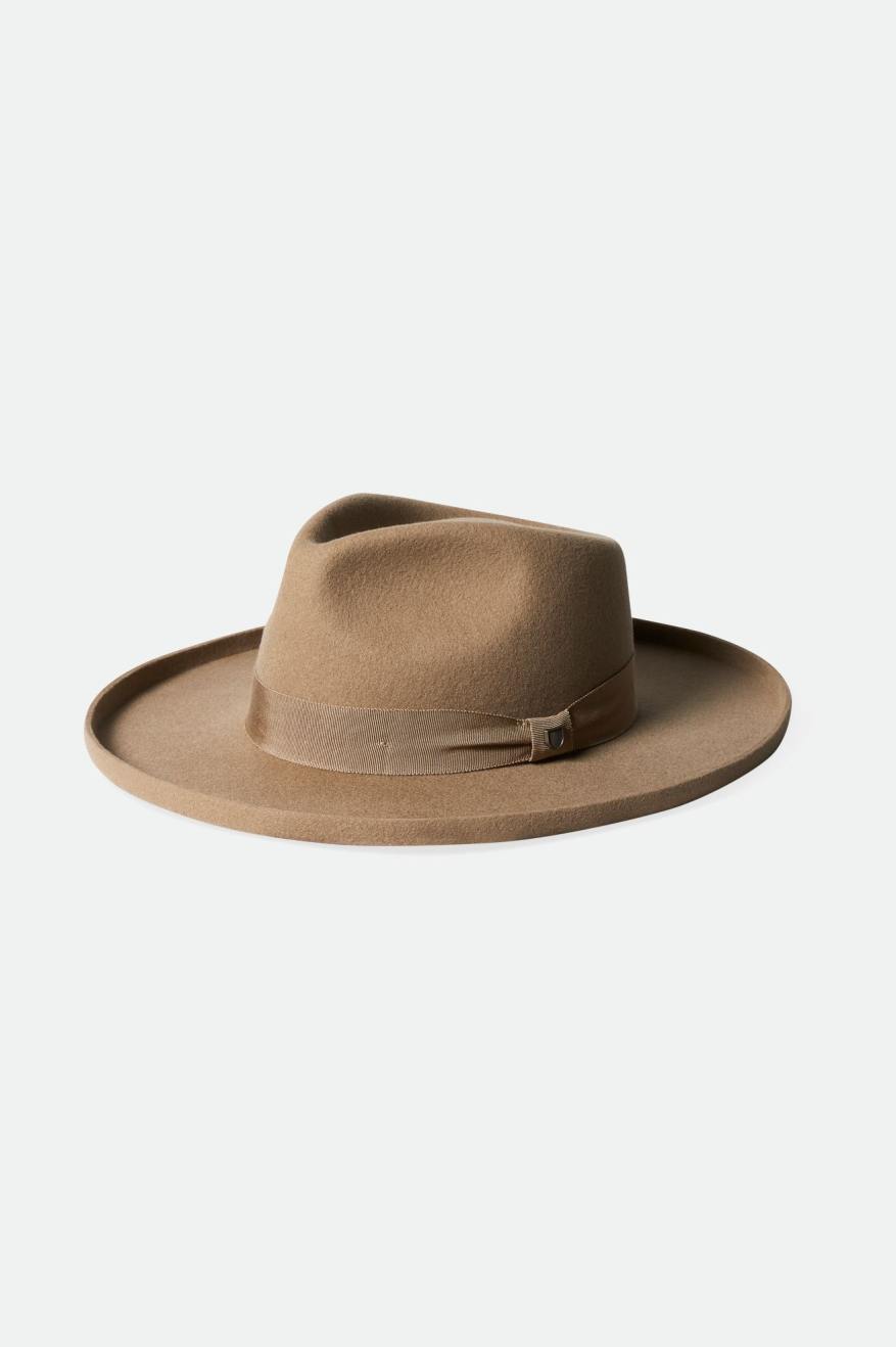 Brixton Victoria Felt Fedora Women\'s Fedoras Brown | 309FBSNMU