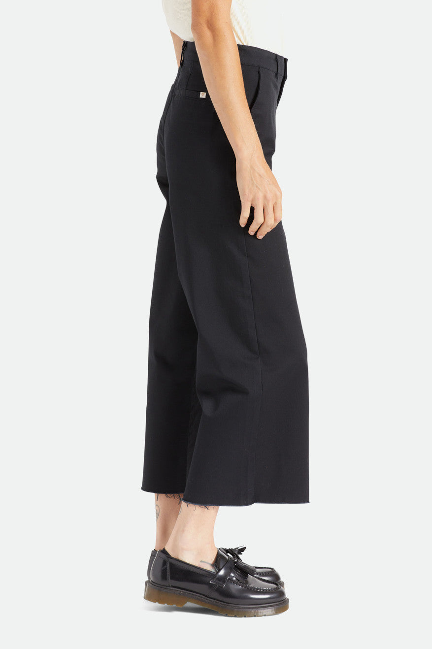 Brixton Victory Wide Leg Women's Bottoms Black | 856CPSYOR