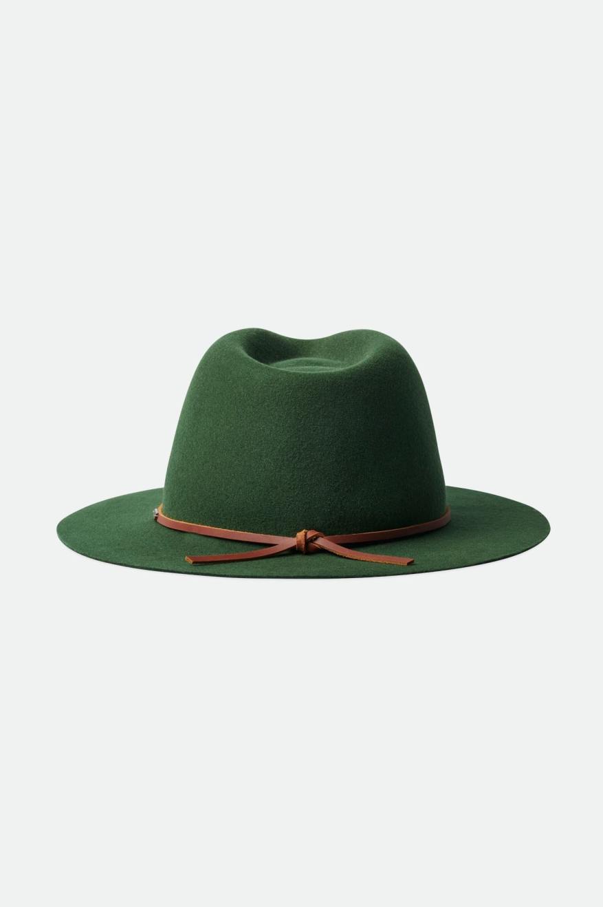 Brixton Wesley Packable Fedora Women's Fedoras Green | 204IZSEJT