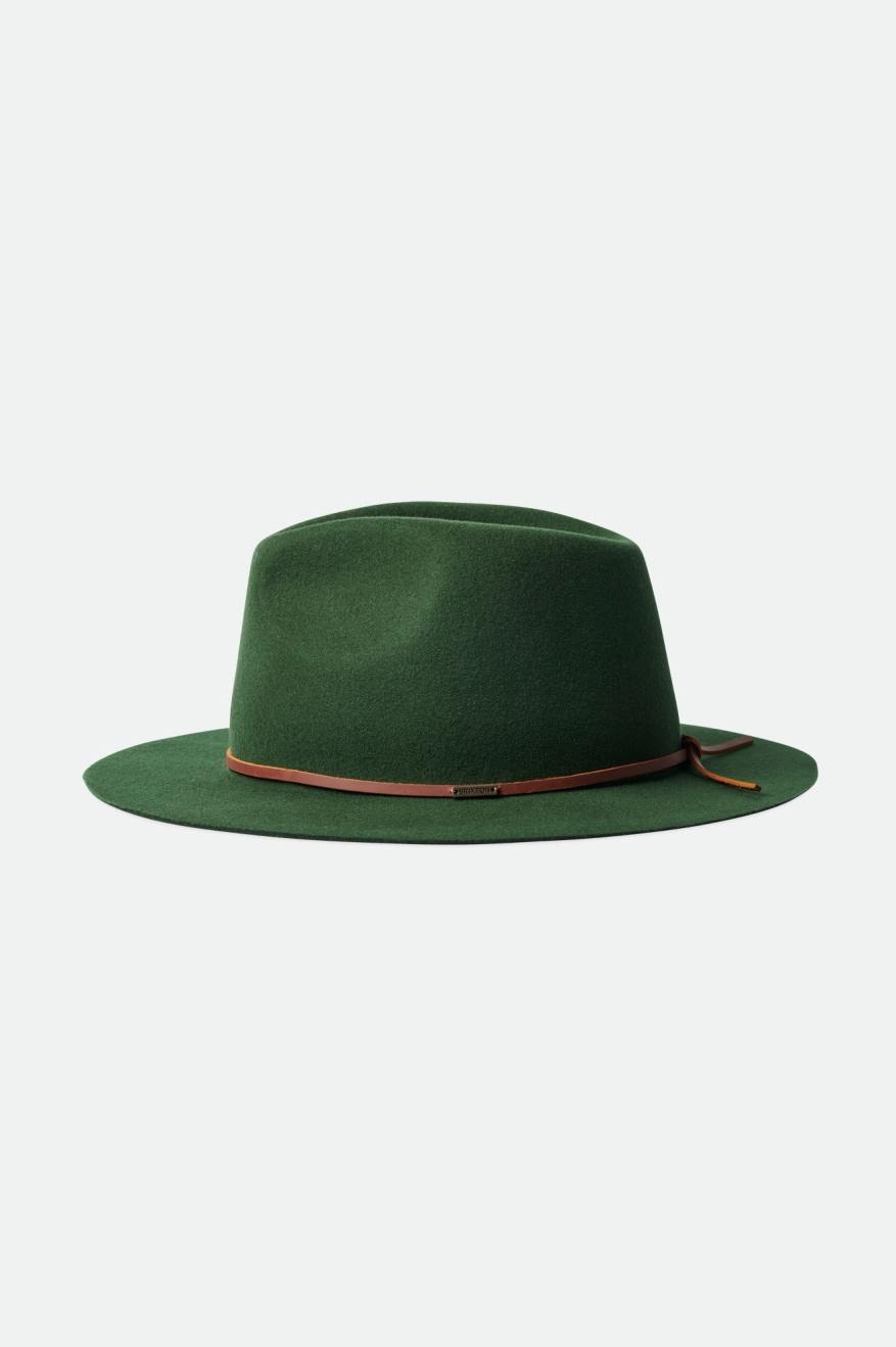 Brixton Wesley Packable Fedora Women's Fedoras Green | 204IZSEJT