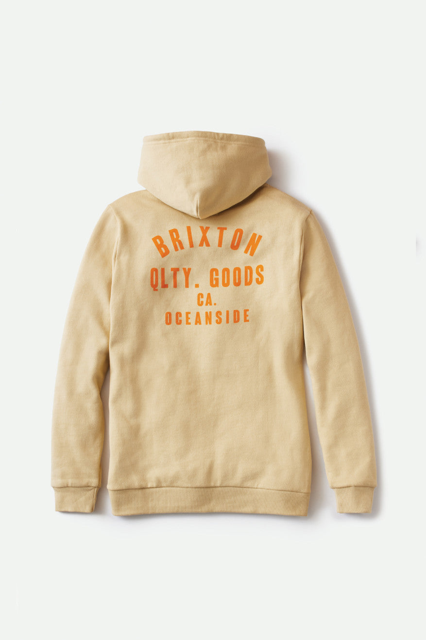 Brixton Woodburn Oceanside Fleece Men's Hoodie Orange | 140NURQZY