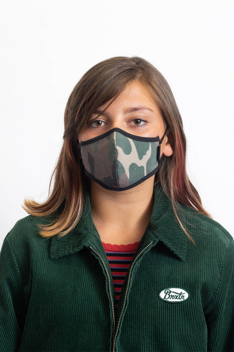 Brixton Youth Antimicrobial Unisex Face Masks Camo | 537WEZDCJ