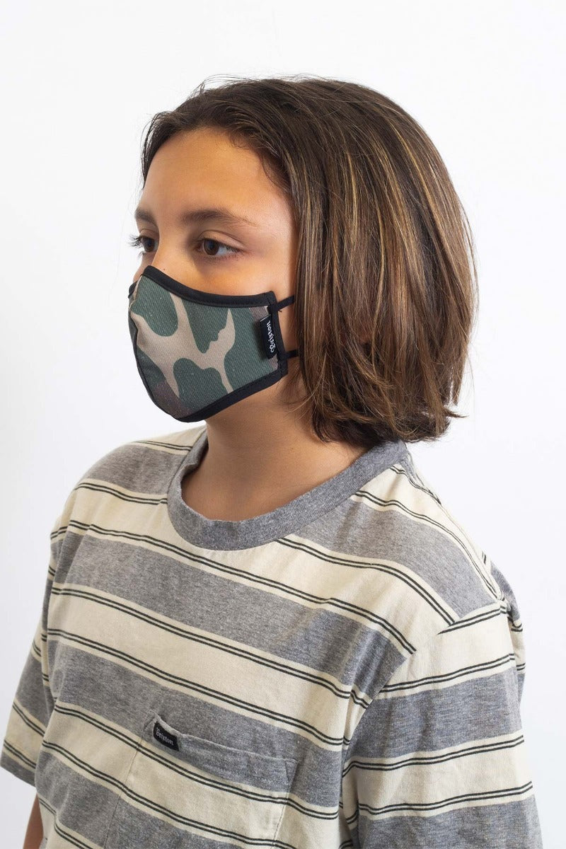 Brixton Youth Antimicrobial Unisex Face Masks Camo | 537WEZDCJ