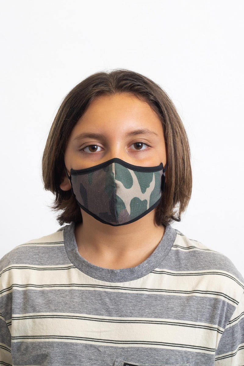 Brixton Youth Antimicrobial Unisex Face Masks Camo | 537WEZDCJ