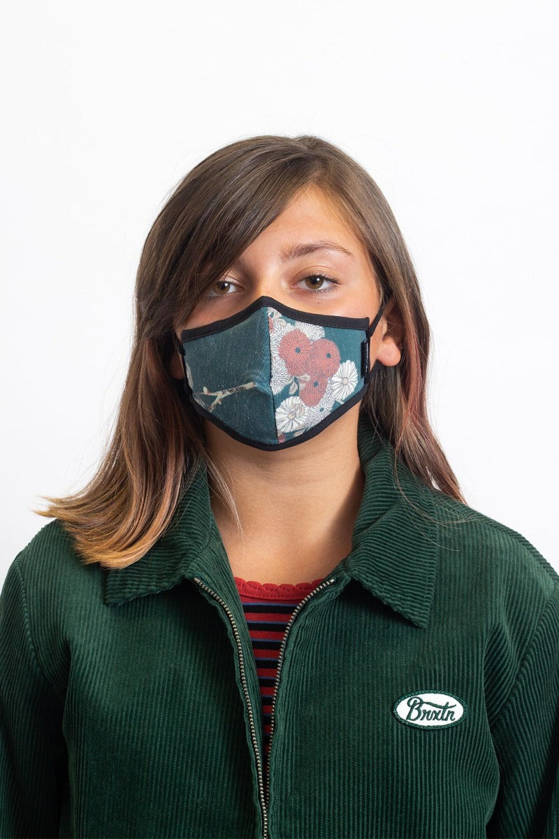 Brixton Youth Antimicrobial Unisex Face Masks Green | 814UOAKQX